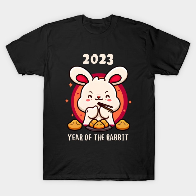 Year of the Rabbit - Cute Kawaii Style T-Shirt by Unified by Design